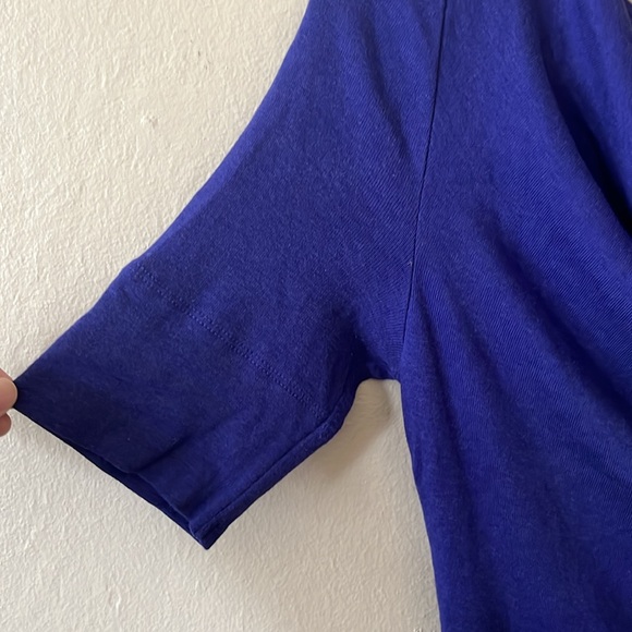 Express Sexy Basics Cowl Neck Purple Tee XS - Picture 4 of 8